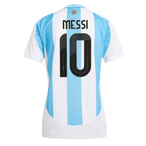 Dámy Fotbalový dres Argentina Lionel Messi #10 Copa America 2024 Domácí Krátký Rukáv